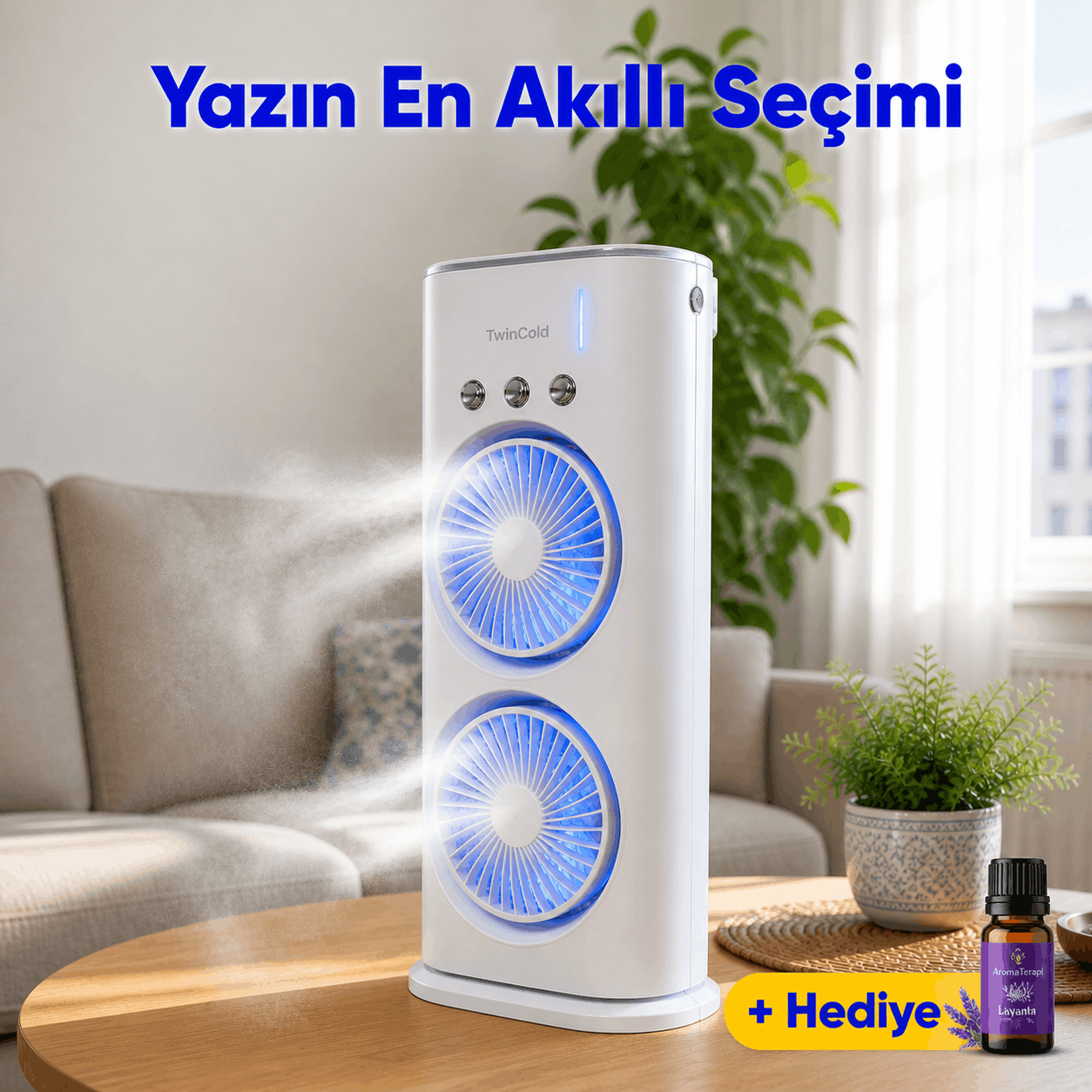 3 Kademeli Buharlı Çift Fanlı Hava Soğutucu
