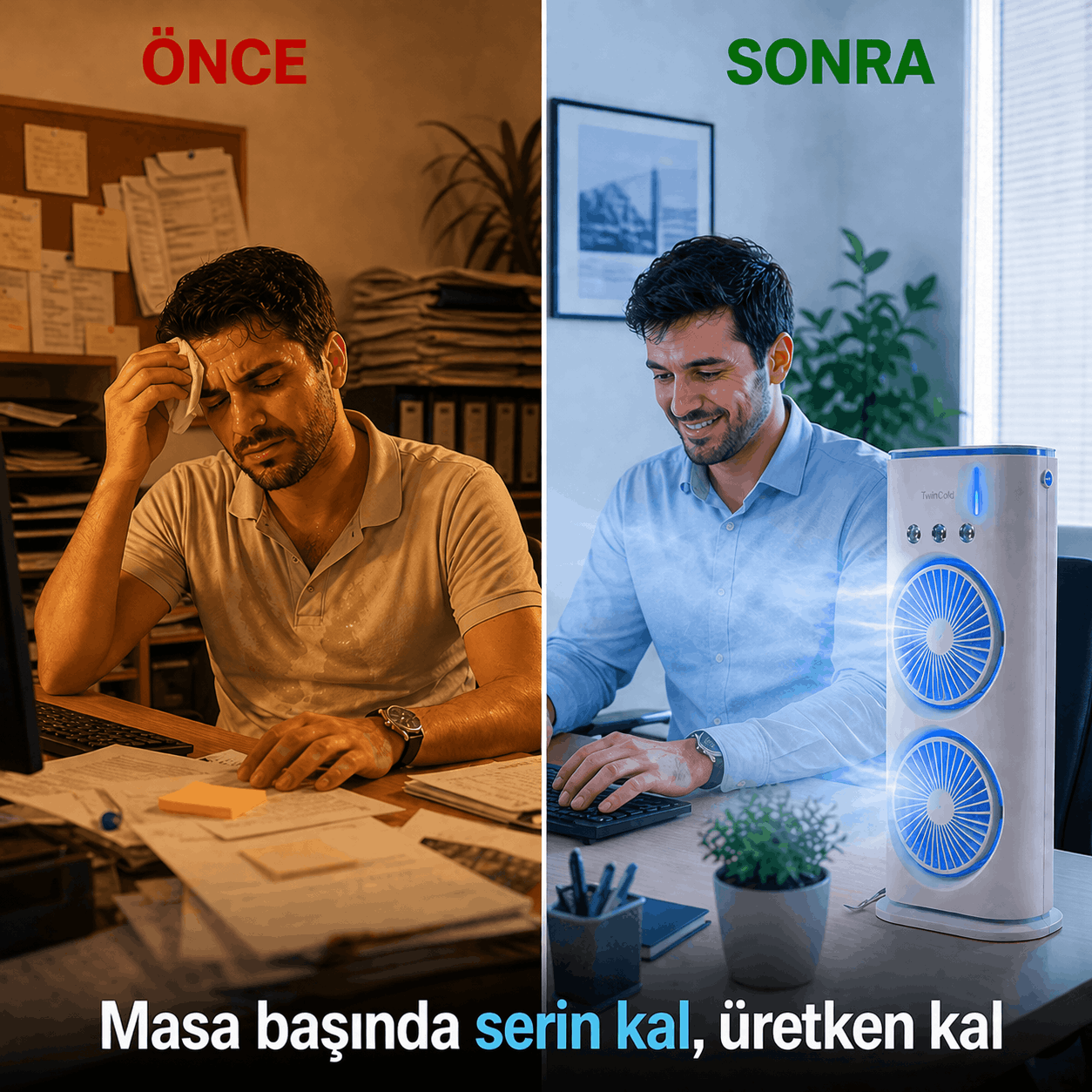 3 Kademeli Buharlı Çift Fanlı Hava Soğutucu